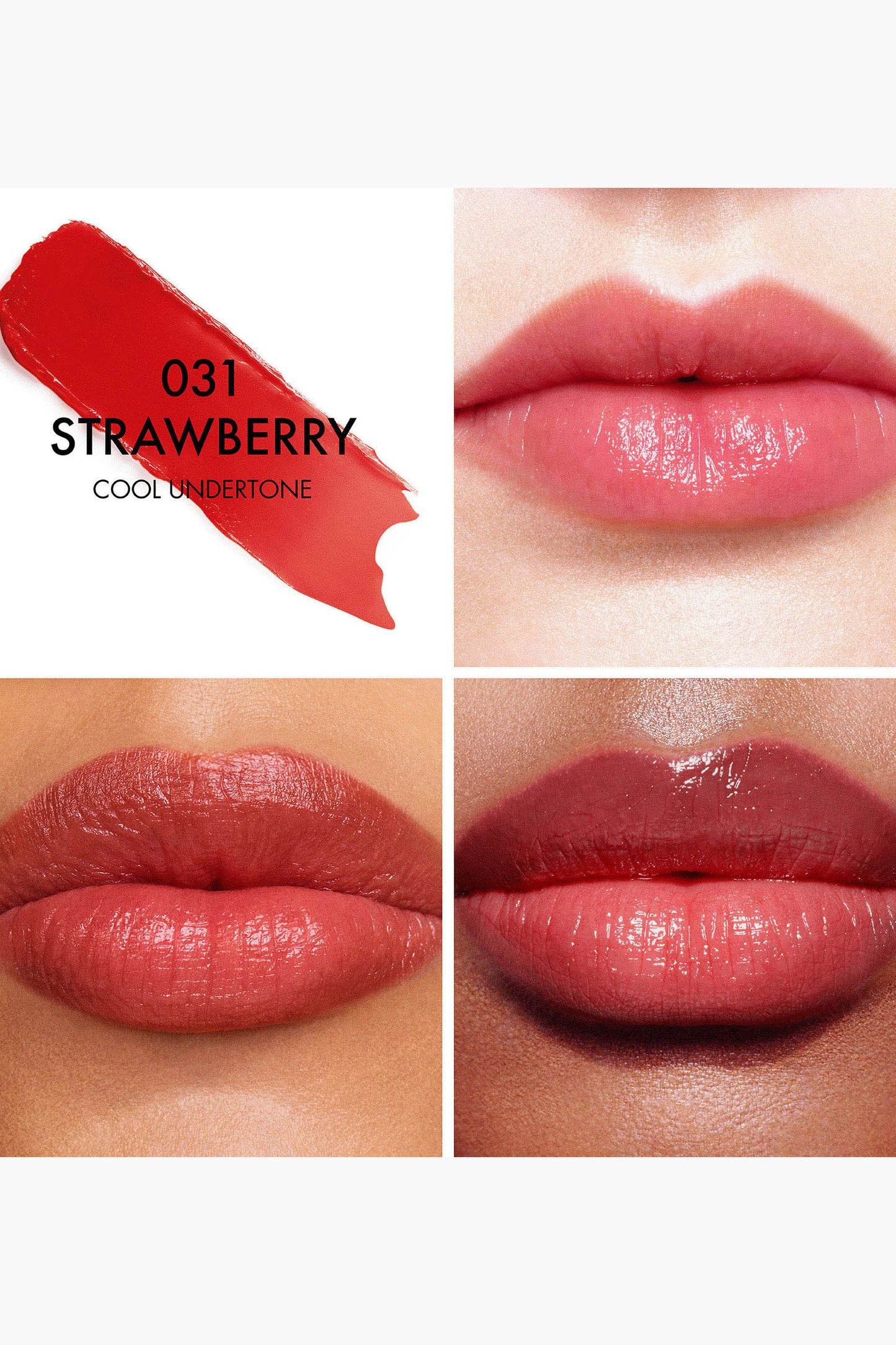 Dior Addict Lip Glow 031 Strawberry (subtono frío) / Dior