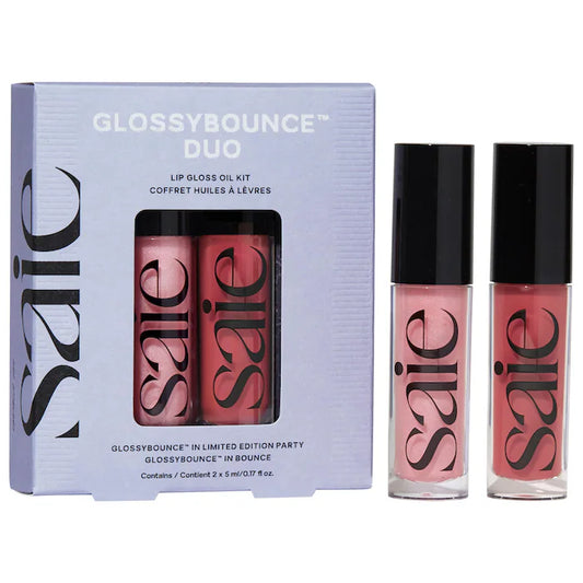 Glossybounce Lip Gloss-Oil Duo Gift Set / Saie