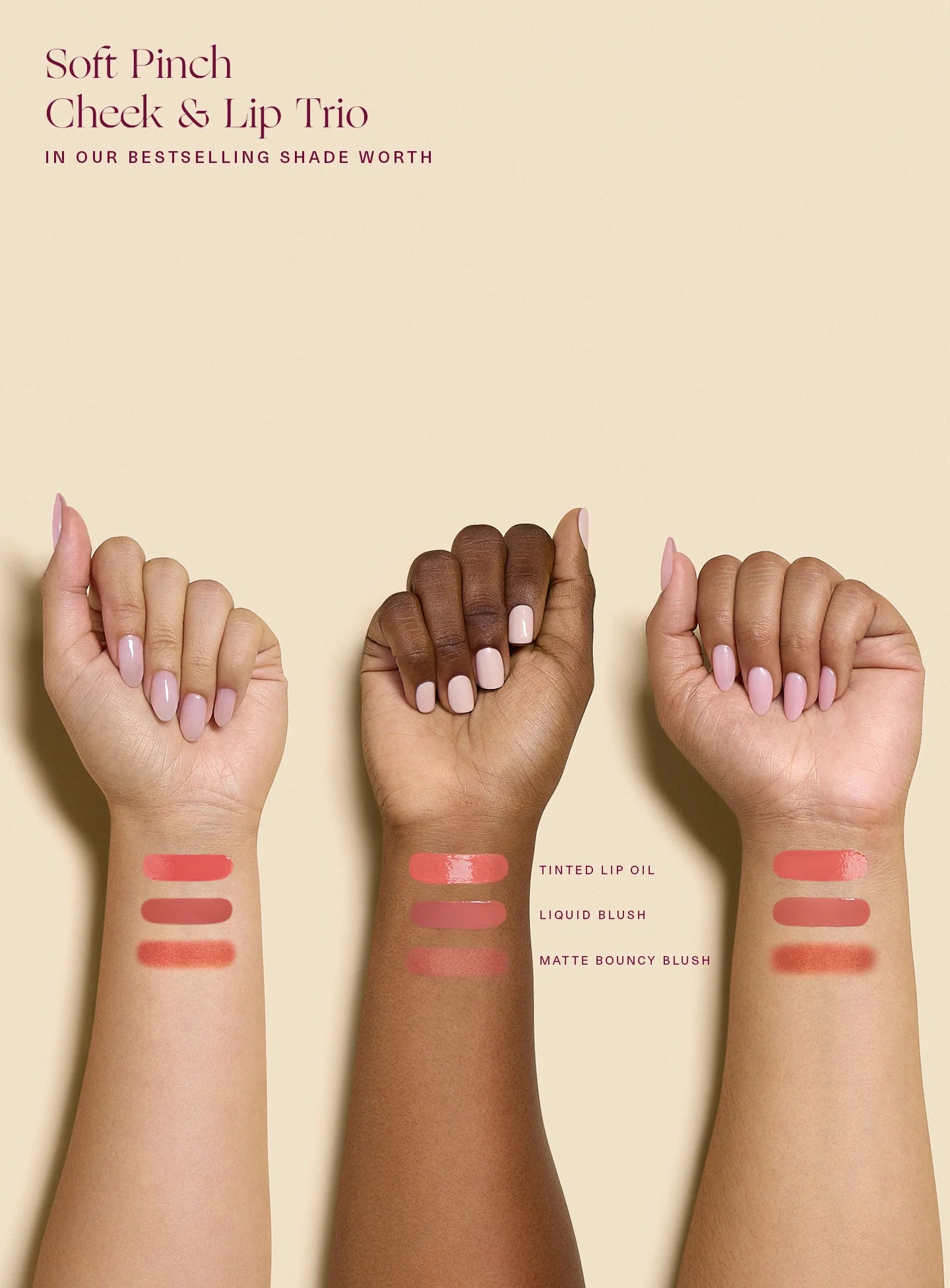 Soft Pinch Cheek & Lip Trio Makeup Gift Set / Rare Beauty
