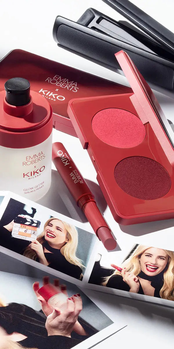 Emma Roberts x Kiko Milano Blush Buddies Lips & Cheeks Palette 01 Coral Me Crazy / Kiko Milano