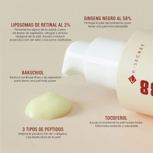 Sérum Facial Seoul 1988 Serum: Retinal Liposome 2% + Black Ginseng / SEOUL 1988 (K-Secret)