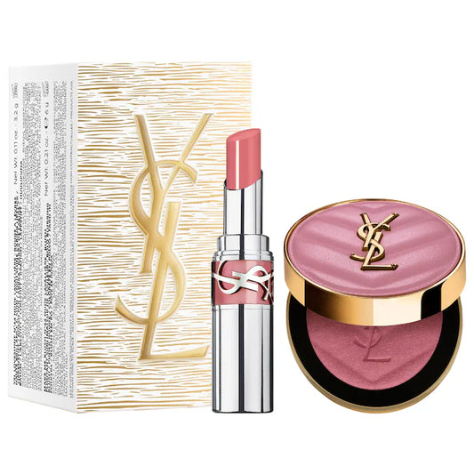 Iconic Pink Make Me Blush & Loveshine Lip Oil Stick Set / YSL